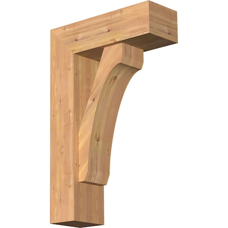 Ekena Millwork Legacy Block Smooth Bracket w/ Offset Brace, Western Red Cedar, 7 1/2"W x 22"D x 34"H BKT0806X22X34LEC05SWR